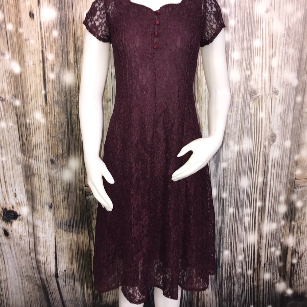 2 piece maroon dress by Jazz